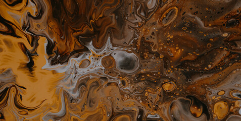 Wall Mural - Enigmatic Elegance: Oil-Painted Liquid Art with Vibrant Translucent Colors
