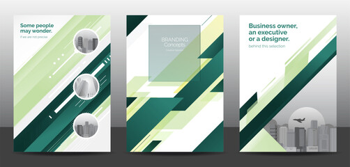 Wall Mural - template vector design set for brochure, annualreport, corporate presentation, portfolio, flyer, lay