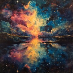 Wall Mural - Cosmic Mirror Pond