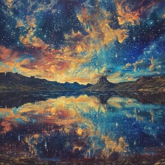 Wall Mural - Cosmic Mirror Pond