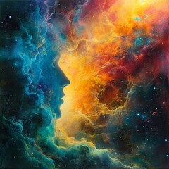 Wall Mural - Galactic Nebula Reflections