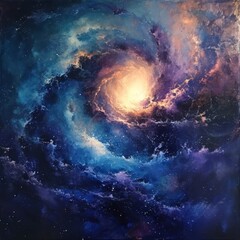 Wall Mural - Starlight Fusion: A Celestial Symphony
