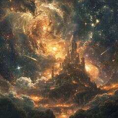 Wall Mural - Cosmic Alchemy: Transforming Elements