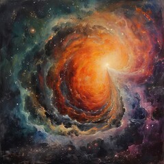Wall Mural - Nebula's Spectrum of Stellar Fusion