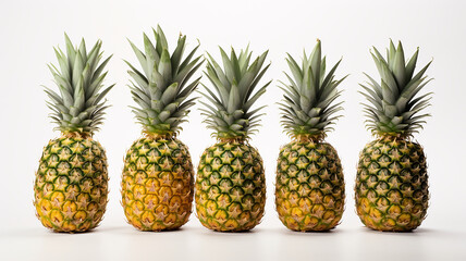 Wall Mural - pineapple on white background