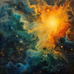 Wall Mural - Radiant Nebula Sky