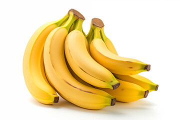 Wall Mural - banana over isolated white background