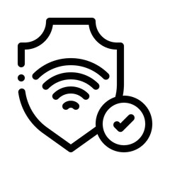 Wall Mural - secure line icon