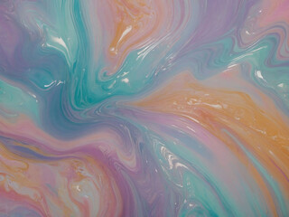 Wall Mural - Shimmering pastel Retro fluid texture background