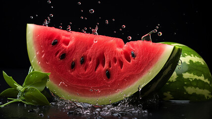 Wall Mural - slice of watermelon