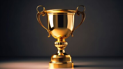 Gold trophy isolated background