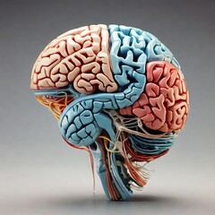 3d illustration of human brain