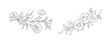 © abcvector - Carnation flower arrangement line art on white background. Silhouette botanical hand drawn element for wedding, invitation frame design, vector illustration
