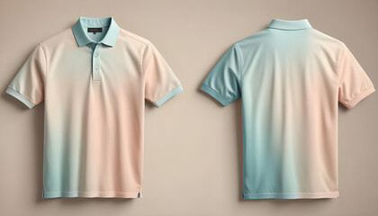 Isolated set collection Front and Back Polo Shirt 3D 8