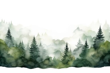 Wall Mural - Forest border land landscape outdoors.