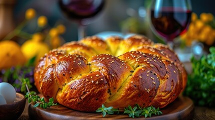 Delicious Challah Bread Recipe: Eggs, Olive Oil, Water, and Yeast