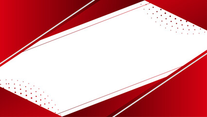 Wall Mural - Abstract red and white background. Simple geometric banner template
