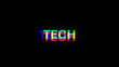 © Vitaly - 3D rendering Tech text with screen effects of technological glitches