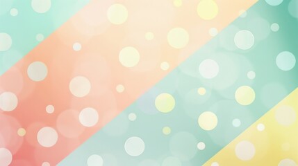 Wall Mural - Tranquil Pastel Polka Dots - Minimalist Wallpaper with Soft Light Close-Up Detail in Photorealistic Style
