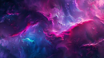 Wall Mural - Futuristic Neon Dreams: Vibrant Digital Art Wallpaper with Abstract Shapes, Spotlight, and Aerial Perspective