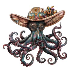 Wall Mural - Octopuse Boho-Chic fashion