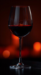 Wall Mural - A wine glass is filled with red wine