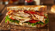 © Krmmania - toast sandwich ful of turkey breast bacon and vegetables