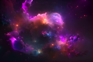 Wall Mural - Space Star And Galaxy Background with generative AI