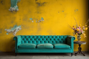 Wall Mural - Interior space decorated in Bohemian style architecture furniture cushion.