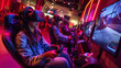 © VikaKa - A bustling VR gaming hub, where players immerse themselves in digital adventures and virtual challenge