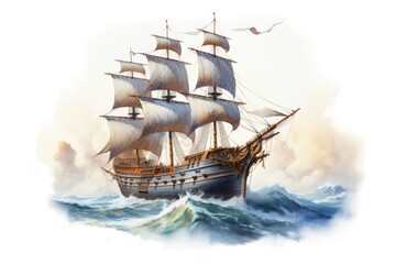 Wall Mural - Pirate ship sailboat painting vehicle.