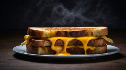 Wall Mural - homemade grilled cheese sandwich for breakfast. Typical Brazilian food