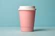 © Oksana_Latysheva - Coffee cup mock up, light pink and light aquamarine colors