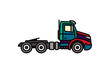 © artmarsa - Original vector illustration. A large truck. A contour icon.