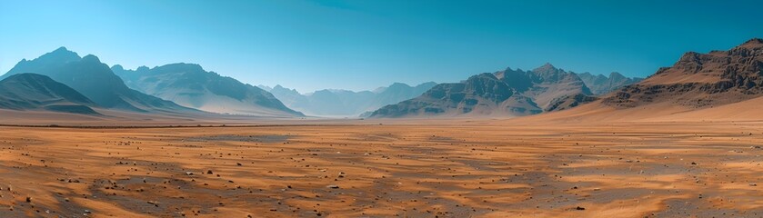 Poster - Vast Expansive Mountain Desert Landscape Showcasing Natural Serenity and Rugged Terrain