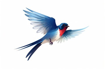 Sticker - Swallow animal flying bird.