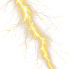 a yellow lightning bolt element on white and transparent background