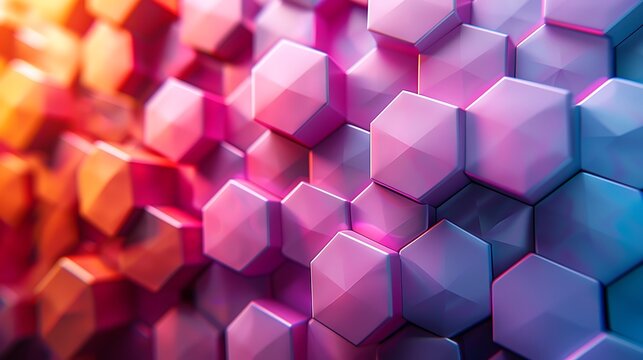 Radiating pattern with gradient-filled trapezoids, soft pastel hues, hd quality, digital rendering, smooth transitions, geometric precision, modern design, artistic composition, calming ambiance 