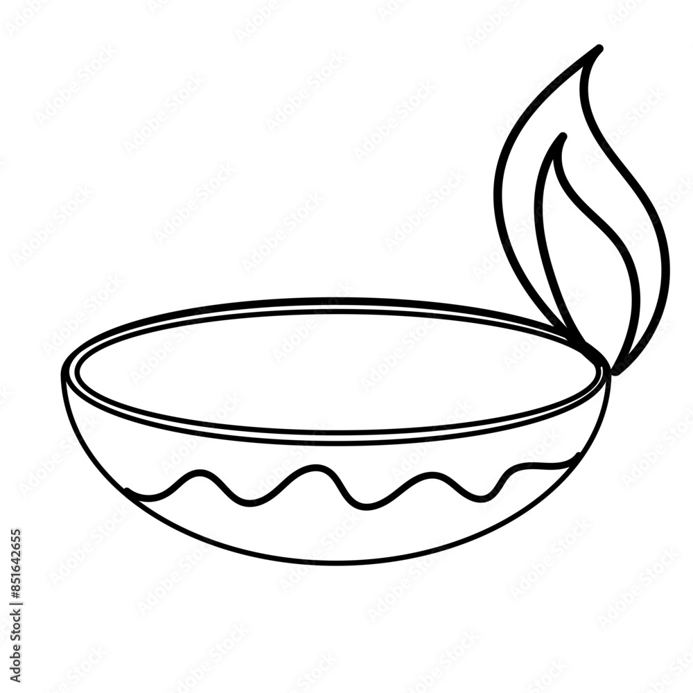 Diya, Diwali diya, Illustration of diya line art Diya design, diya art,  Diva, Oil lamp Stock Vector | Adobe Stock, image size:1000x1000