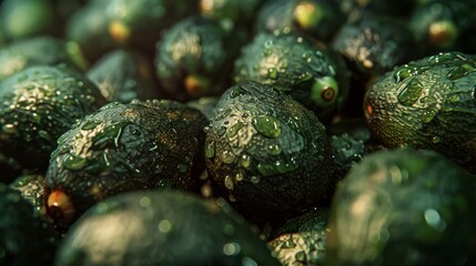 Wall Mural - The Fresh Wet Avocados