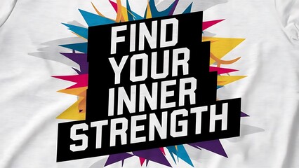 Wall Mural - Find Your Inner Strength (T-shirt Design Motivational Quote, Illustartion,Typography)