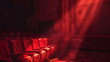© dobok - Abandoned Cinema Hall Red Atmosphere Derelict Seats Dusty Interior