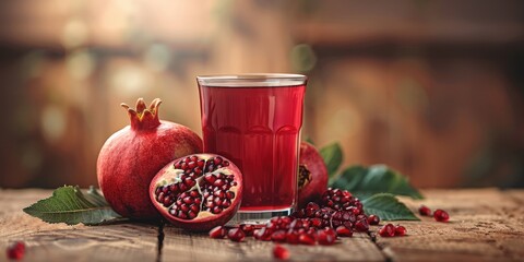 Wall Mural - Pomegranate Juice and Fruit Still Life