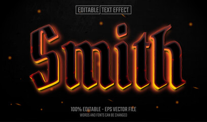 Wall Mural - smith editable text effect
