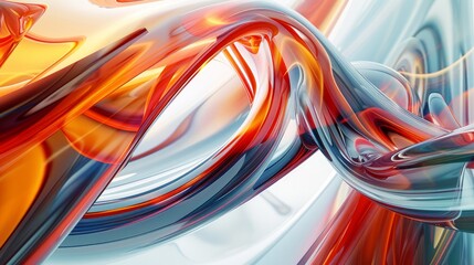 Poster - An abstract 3D background featuring futuristic design elements and smooth color transitions.