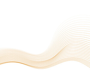 Wall Mural - Abstract wave element for design. Digital frequency track equalizer. Stylized line art background. Vector illustration. Wave with lines created using blend tool. Curved wavy line, smooth stripes.