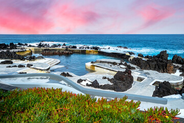 Canvas Print - Porto Moniz, Piscinas Naturais Velhas, Madeira, Portugal 