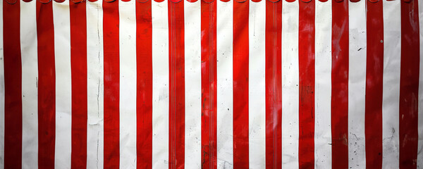 Red and white striped circus tent backdrop with a vintage vibe.