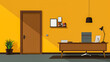 © JuanM - Modern office illustration in bold colors.