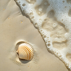 Sticker - shell on the beach